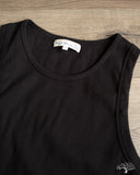 Merz b. Schwanen RIBTANK01 Ribbed Tank Top - Deep Black