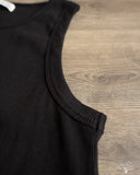 Merz b. Schwanen RIBTANK01 Ribbed Tank Top - Deep Black