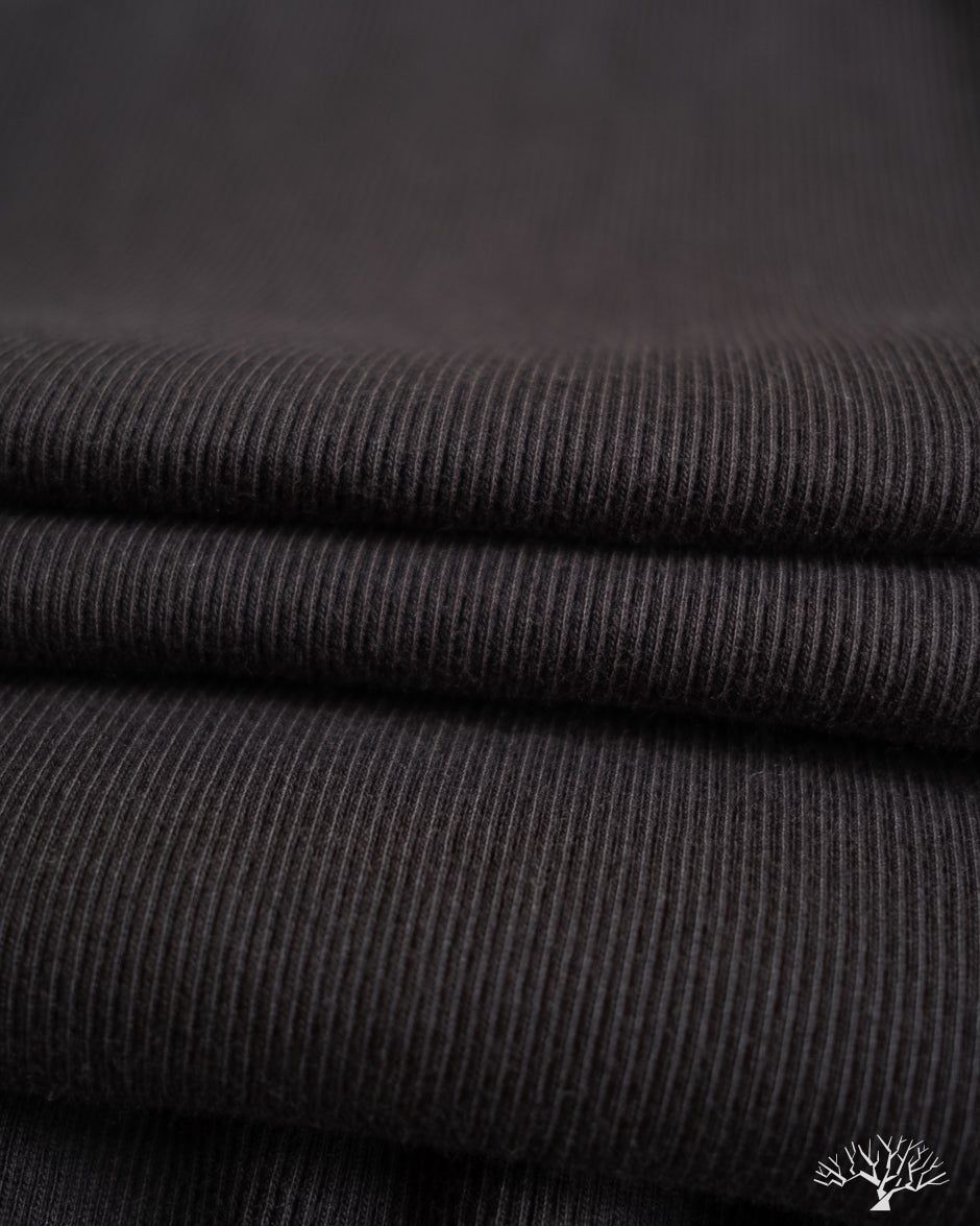 Merz b. Schwanen RIBTANK01 Ribbed Tank Top - Deep Black