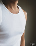Merz b. Schwanen RIBTANK01 Ribbed Tank Top - White