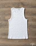 Merz b. Schwanen RIBTANK01 Ribbed Tank Top - White