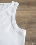 Merz b. Schwanen RIBTANK01 Ribbed Tank Top - White
