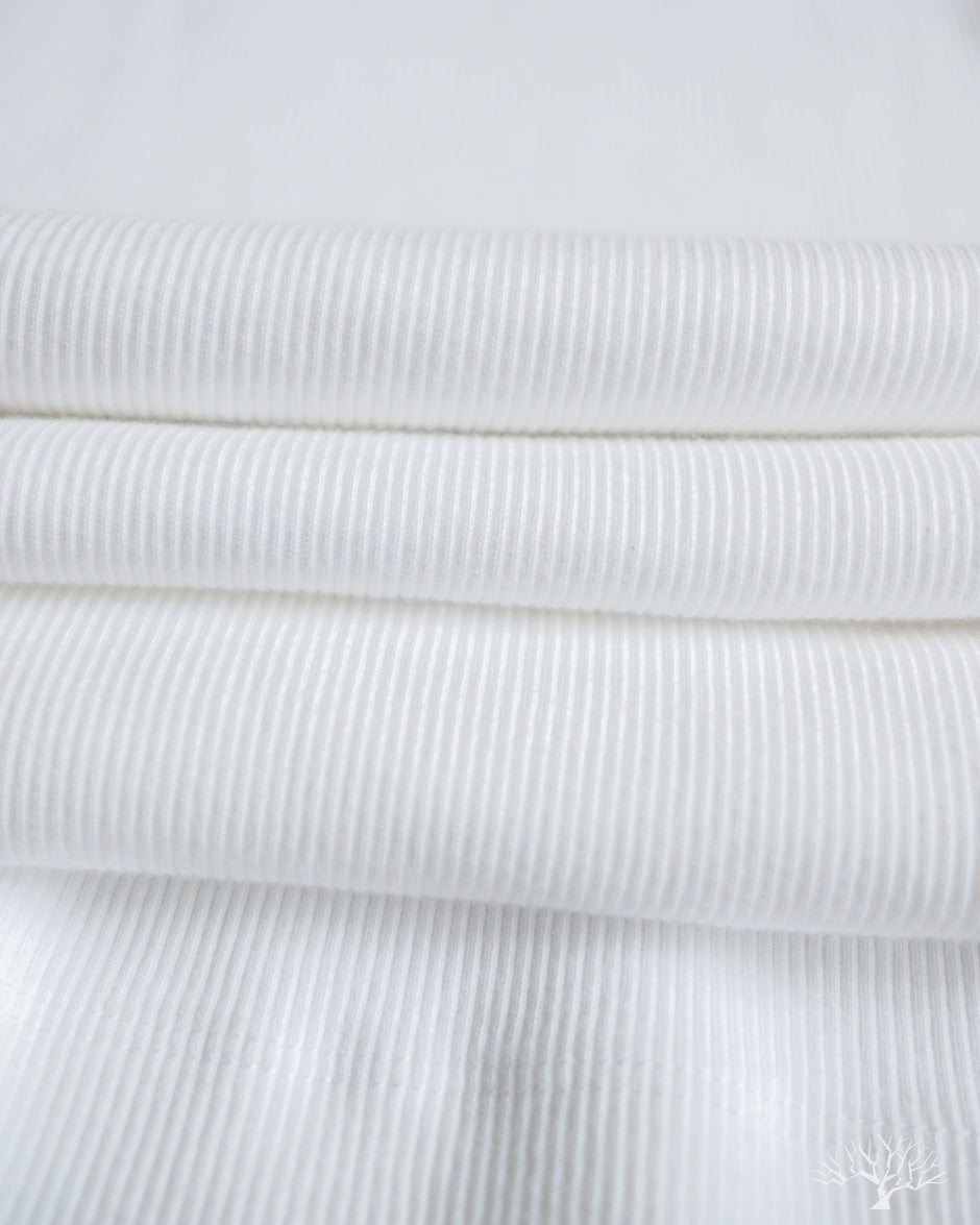 Merz b. Schwanen RIBTANK01 Ribbed Tank Top - White