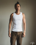 Merz b. Schwanen RIBTANK01 Ribbed Tank Top - White