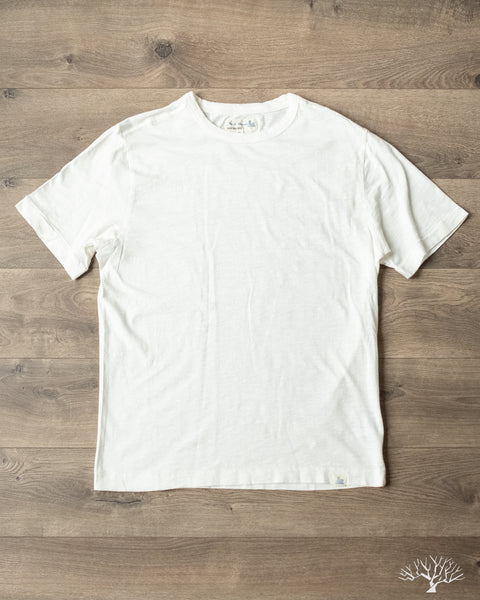 Merz b. Schwanen - SCT04 Slub Pima Cotton Tee - White – Withered Fig