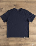 Merz b. Schwanen SCT04 Slub Pima Cotton Tee - Deep Blue