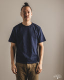 Merz b. Schwanen SCT04 Slub Pima Cotton Tee - Deep Blue