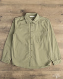 Merz b. Schwanen SHIRT01HB - Herringbone Long-Sleeve Shirt - Army