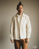 Merz b. Schwanen SHIRT01HB - Herringbone Long-Sleeve Shirt - Nature