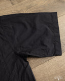 Merz b. Schwanen SHIRT09LP Lightweight Cotton Poplin Short-Sleeve Shirt - Deep Black