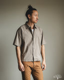 Merz b. Schwanen SHIRT09LP Lightweight Cotton Poplin Short-Sleeve Shirt - Faded Grain