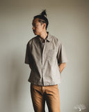 Merz b. Schwanen SHIRT09LP Lightweight Cotton Poplin Short-Sleeve Shirt - Faded Grain