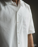 Merz b. Schwanen SHIRT09LP Lightweight Cotton Poplin Short-Sleeve Shirt - White
