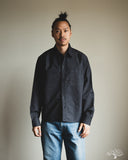 Merz b. Schwanen SHIRT11OX Modern-Cut Cotton Oxford Long-Sleeve Shirt - Charcoal