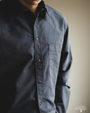 Merz b. Schwanen SHIRT11OX Modern-Cut Cotton Oxford Long-Sleeve Shirt - Charcoal