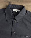 Merz b. Schwanen SHIRT11OX Modern-Cut Cotton Oxford Long-Sleeve Shirt - Charcoal