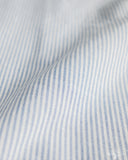 Merz b. Schwanen SHIRT11OX Modern-Cut Cotton Oxford Long-Sleeve Shirt - Stripes Light Blue