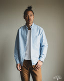 Merz b. Schwanen SHIRT19OX Button-Down Cotton Oxford Long-Sleeve Shirt - Light Blue