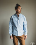 Merz b. Schwanen SHIRT19OX Button-Down Cotton Oxford Long-Sleeve Shirt - Light Blue