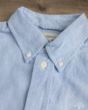 Merz b. Schwanen SHIRT19OX Button-Down Cotton Oxford Long-Sleeve Shirt - Light Blue