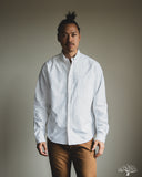 Merz b. Schwanen SHIRT19OX Button-Down Cotton Oxford Long-Sleeve Shirt - White