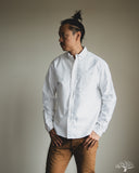 Merz b. Schwanen SHIRT19OX Button-Down Cotton Oxford Long-Sleeve Shirt - White