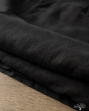 SHIRT03LI Linen Bowling Short-Sleeve Shirt - Deep Black