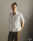 SHIRT03LI Linen Bowling Short-Sleeve Shirt - Light Stone