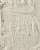 SHIRT03LI Linen Bowling Short-Sleeve Shirt - Light Stone