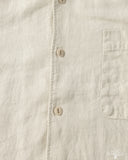 SHIRT03LI Linen Bowling Short-Sleeve Shirt - Light Stone