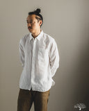 SHIRT20LI Relaxed Fit Organic Linen Long-Sleeve Shirt - White