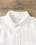 SHIRT20LI Relaxed Fit Organic Linen Long-Sleeve Shirt - White