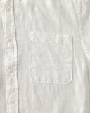 SHIRT20LI Relaxed Fit Organic Linen Long-Sleeve Shirt - White