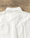 SHIRT20LI Relaxed Fit Organic Linen Long-Sleeve Shirt - White