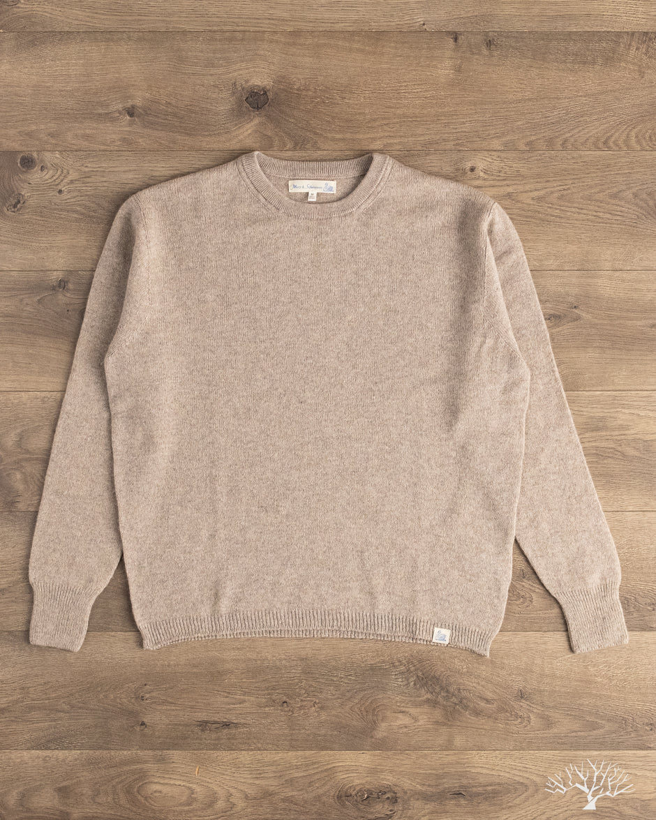 Merz b. Schwanen SKCN02 - Lightweight Merino Wool-Cashmere-Silk Sweater - Faded Grain