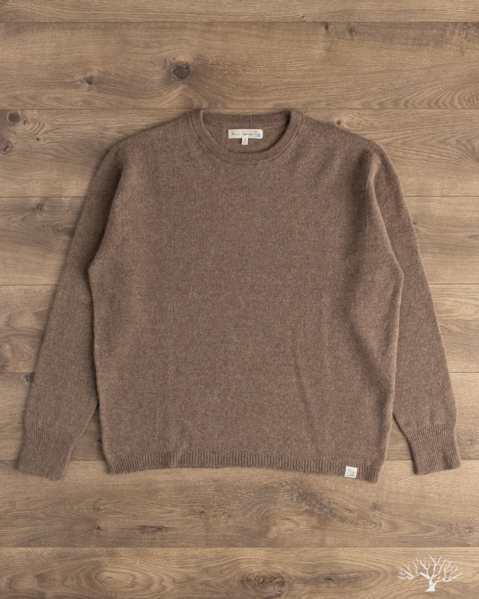 Merz b. Schwanen SKCN02 - Lightweight Merino Wool-Cashmere-Silk Sweater - Grain