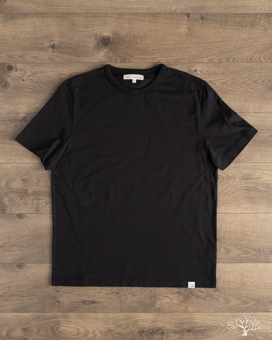 Merz b. Schwanen TEE02 Classic Cotton Jersey T-Shirt - Black
