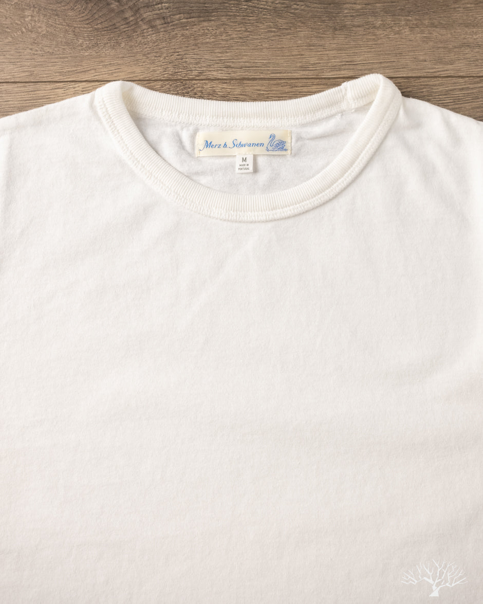 Merz b. Schwanen TEE02 Classic Cotton Jersey T-Shirt - White