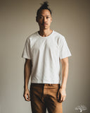 Merz b. Schwanen TEE02C Cropped Classic Cotton Jersey T-Shirt - White
