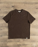 Merz b. Schwanen TEE03 Supple Authentic Jersey Cotton T-Shirt - Espresso