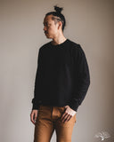 THERMAL01 Diamond-Patterned Cotton Thermal Long Sleeve - Deep Black