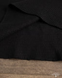 THERMAL01 Diamond-Patterned Cotton Thermal Long Sleeve - Deep Black