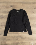 Merz b. Schwanen WPIMALS01 Women's Pima Cotton Long-Sleeve T-Shirt - Deep Black