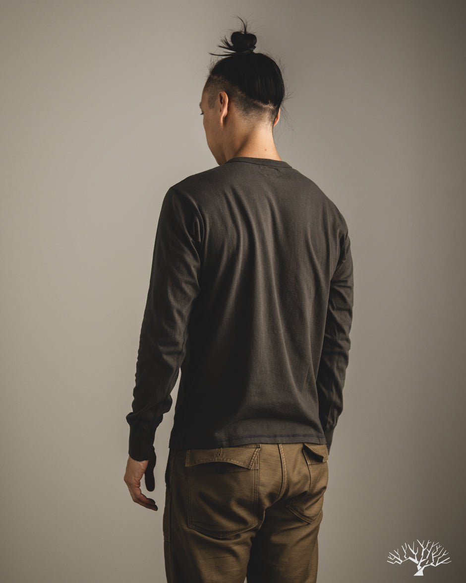 National Athletic Goods Organic Cotton Long Sleeve Gym Tee - Black