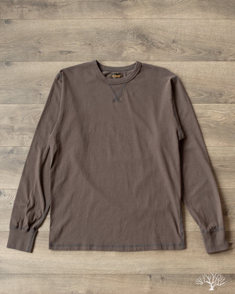 National Athletic Goods Organic Cotton Long Sleeve Gym Tee - Black