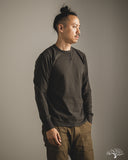 National Athletic Goods Organic Cotton Long Sleeve Gym Tee - Black