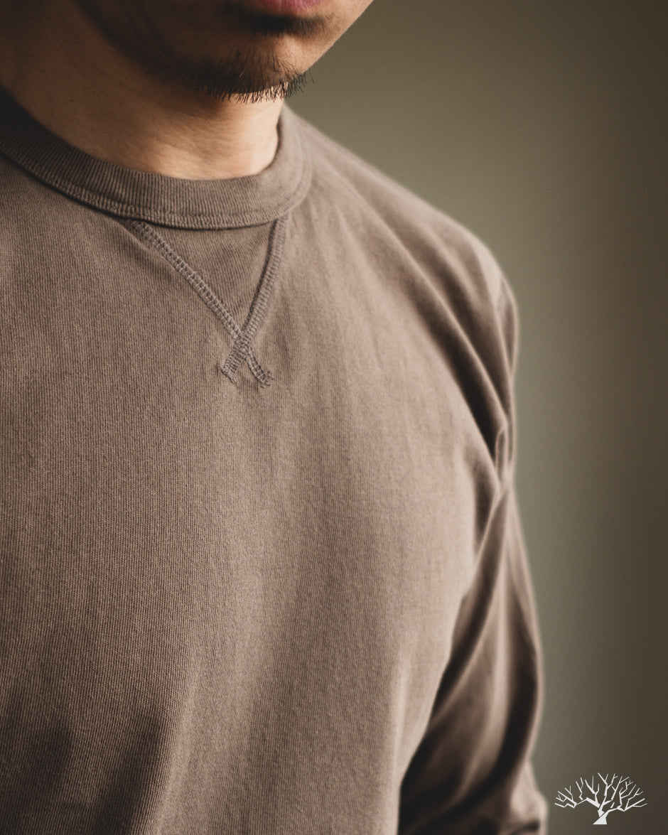 National Athletic Goods Organic Cotton Long Sleeve Gym Tee - Choco