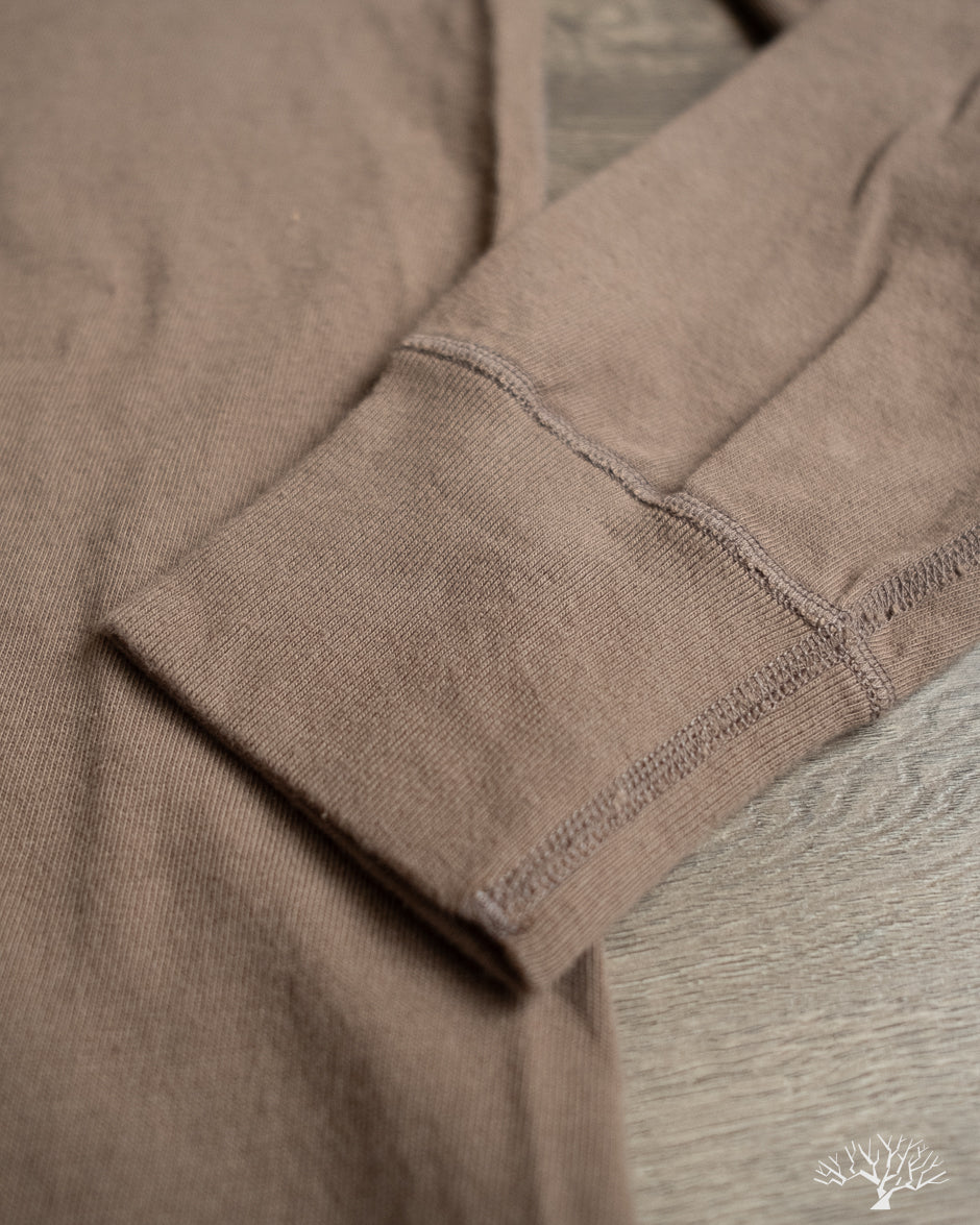 National Athletic Goods Organic Cotton Long Sleeve Gym Tee - Choco