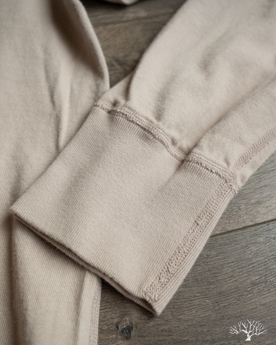 National Athletic Goods Organic Cotton Long Sleeve Gym Tee - Taupe