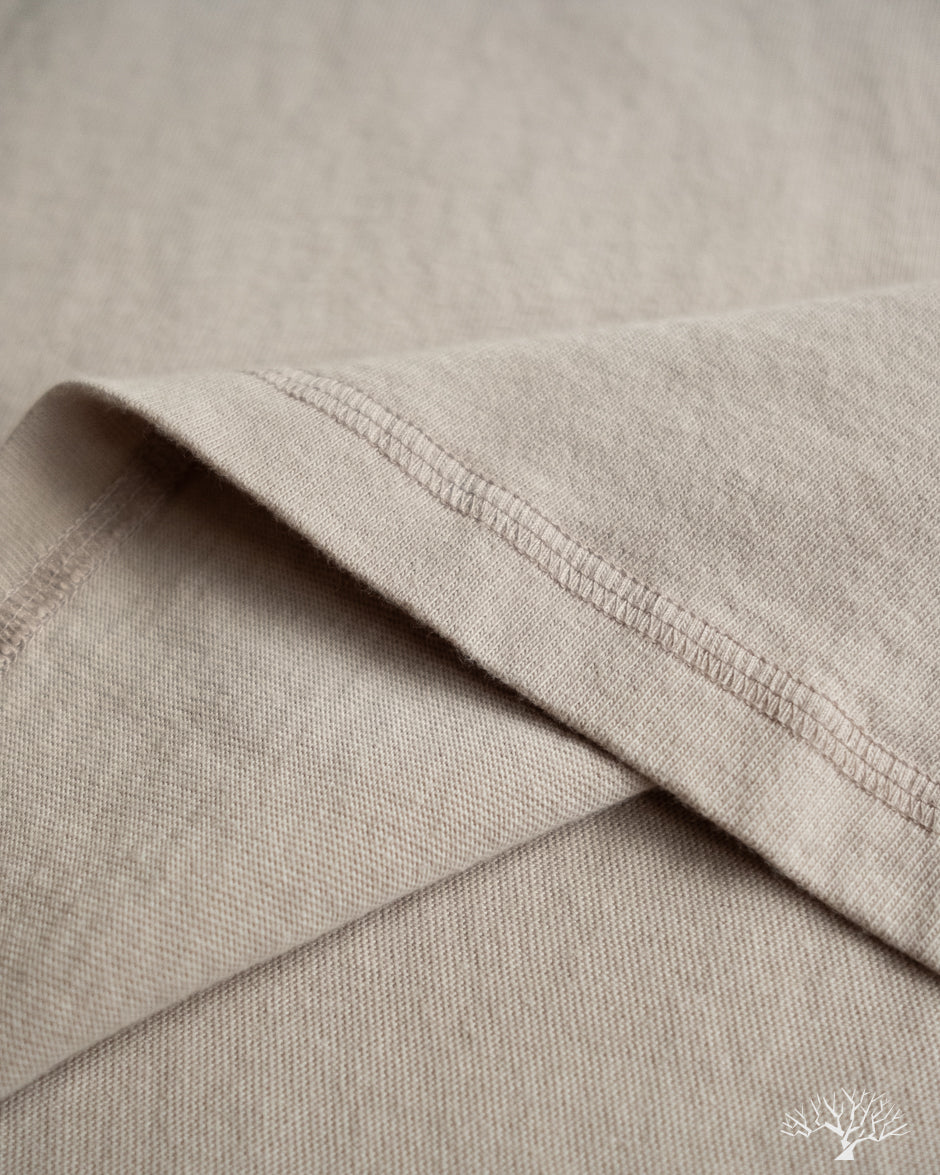 National Athletic Goods Organic Cotton Long Sleeve Gym Tee - Taupe